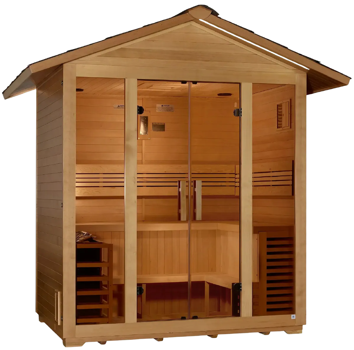 Golden Designs GDI-8105-01 Vorarlberg 5 Person Traditional Outdoor Sauna - Canadian Hemlock (New)