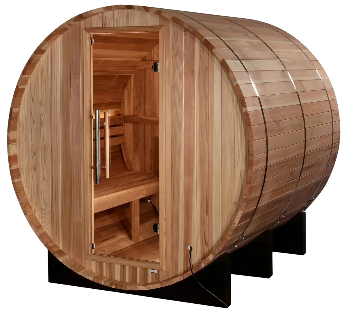 Golden Designs GDI-B004-01 Arosa 4 Person Barrel Traditional Sauna - Pacific Cedar (New)
