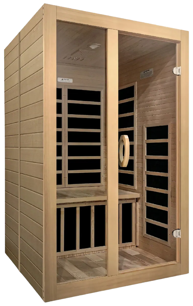 GoldenDesigns DYN-6209-01 Santiago 2 Person Low EMF FAR Infrared Sauna (New)