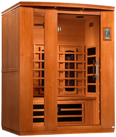 GoldenDesigns DYN-6336-03 FS Dynamic Lugano 3-Person Full Spectrum Near Zero EMF FAR Infrared Sauna (New)