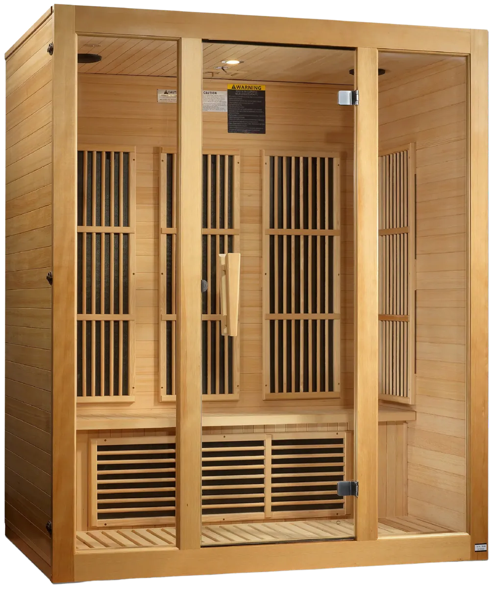 GoldenDesigns MX-J306-01 Canadian Hemlock Maxxus "Bellevue" 3 Person Low EMF FAR Infrared Sauna (New)