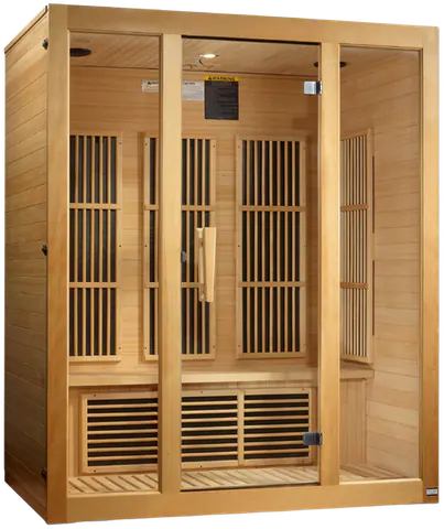 GoldenDesigns MX-J306-01-ZF Maxxus Bellevue 3 Person Near Zero EMF FAR Infrared Sauna (New)