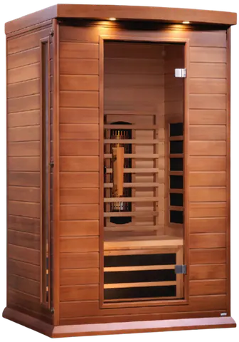 GoldenDesigns MX-M206-01-FS CED Canadian Red Cedar Maxxus 2 Person Full Spectrum Infrared Sauna (New)