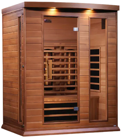 GoldenDesigns MX-M306-01-FS CED Canadian Red Cedar Maxxus 3 Person Full Spectrum Infrared Sauna (New)