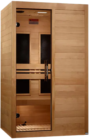 GoldenDesigns S-Line MX-S206-01 Maxxus Low EMF FAR Infrared Sauna Canadian Hemlock (New)